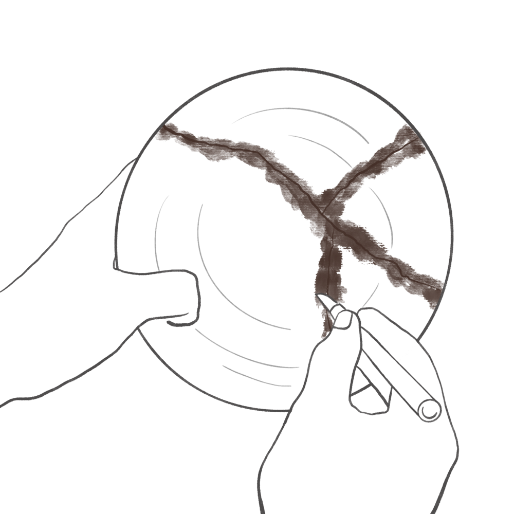 漆藝《金繼修復》原本是破碎之物，後來變成僅此一件的寶物